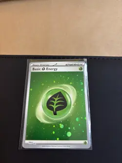 HD Grass Energy Cosmos Holo with Mew Tail Swirl SVE MEW 001 151 Pokemon + LOT - Image 3