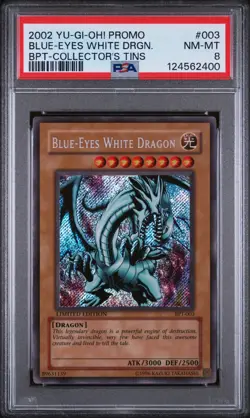 2002 YU-GI-OH! BLUE EYES WHITE DRAGON BPT-003 PSA 8 - Image 1