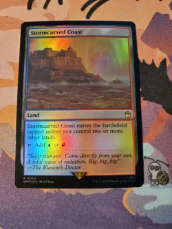 Stormcarved Coast #308 FOIL Rare Land MTG Doctor Who - Image 1