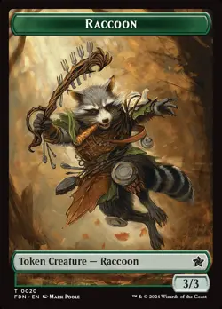 Raccoon Token #20 | MTG | TFDN | REGULAR | Lightly Played - Image 1