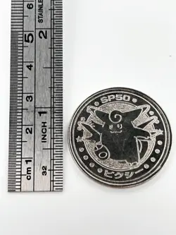 Clefable Pokemon Battle Coin Silver Japanese Very Rare Nintendo Collection - Image 2
