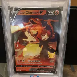 Pokemon Lance's Charizard V SWSH133 Celebrations Promo Holo PSA 9 220HP - Image 3