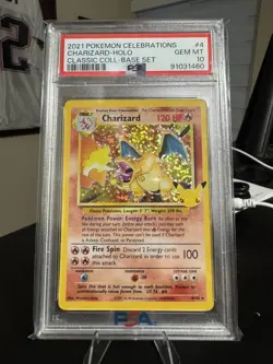PSA 10 Charizard Celebrations Classic Coll. Holo Base Set Pokemon 4/102 Gem Mint - Image 1