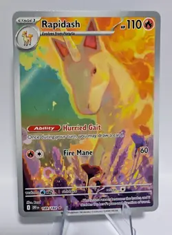Rapidash 189/182 Illustration Rare Pokemon TCG Holo NM Destined Rivals 2025 - Image 1