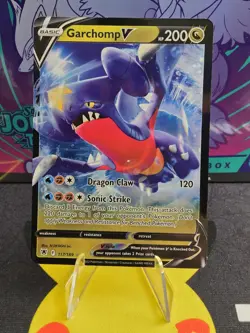 Pokemon TCG Garchomp V 117/189 Astral Radiance Holo Ultra Rare Card NM #117/189 - Image 1