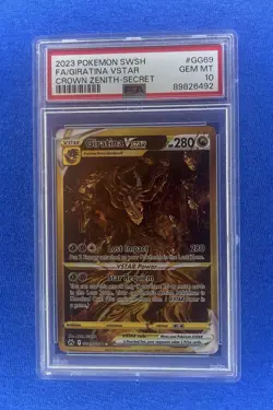 2023 Pokemon SWSH Crown Zenith Secret #GG69 FA/ Giratina VSTAR PSA 10 - Image 1
