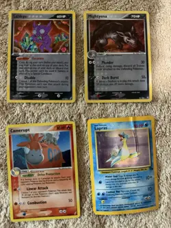 Pokemon Trading Card Lot x4 Sableye Mightyena Camerupt Lapras EX Sets 2006 - Image 1