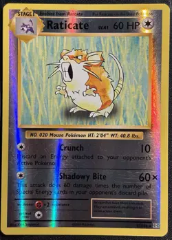 Raticate 67/108 - Reverse Holo XY Evolutions Pokemon TCG 2016 - LP/MP Card - Image 1