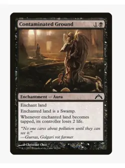 Contaminated Ground #59 Gatecrash Magic Card With Protective Sleeve - Image 1