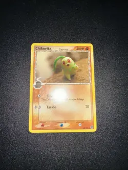 Pokemon TCG Chikorita (Delta Species) 44/101 Dragon Frontiers Yuka Morii NM/LP - Image 1