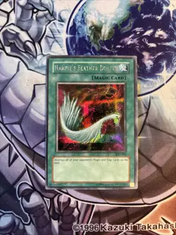 (WNU) Yu-Gi-Oh Harpies Feather Duster SDD-003 Prismatic Secret Rare LP (1) - Image 1