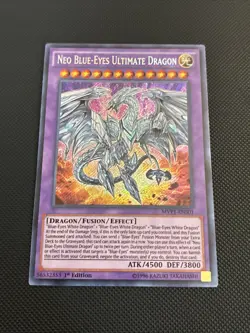 Yugioh! | Neo Blue-Eyes Ultimate Dragon MVP1-ENS01 Secret Rare 1st Edition NM - Image 1