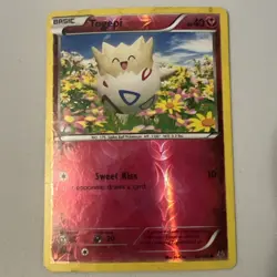 Togepi 43/108 HP Reverse Holo Roaring Skies Discontinued Fairy Type Pokemon Card - Image 1