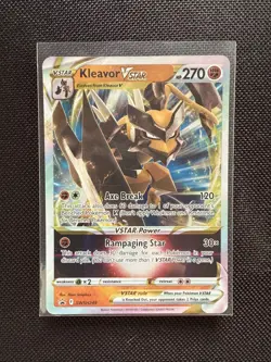 Pokemon TCG Card Kleavor VSTAR SWSH249 Full Art Holo Rare Black Star Promo Nm - Image 1