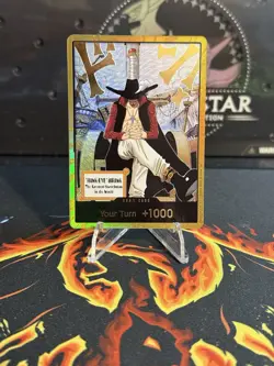 DON!! Card (Dracule Mihawk) (Gold) The Azure Sea's Seven Foil - Image 1