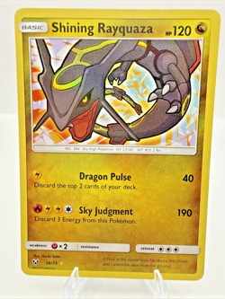 Shining Rayquaza 56/73 Shiny Holo Rare Pokemon Card Shining Legends TCG - Image 1