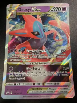 JUMBO Deoxys VSTAR SWSH268 Promo Card Holo LP Pokemon Card 2022 - Image 1
