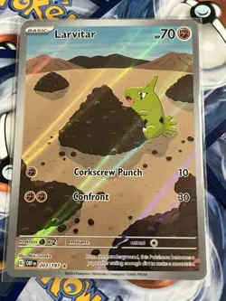 Larvitar 203/197 Illustration Rare NM! Pokemon TCG SV03 Obsidian Flames - Image 1