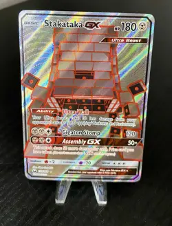 Pokemon TCG Stakataka GX 159/168 SM Celestial Storm Full Art Holo NM+ - Image 1