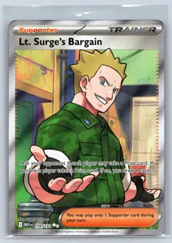 LT. SURGE'S BARGAIN 170/132 ULTRA RARE MEGA EVOLUTION POKEMON NM - Image 1