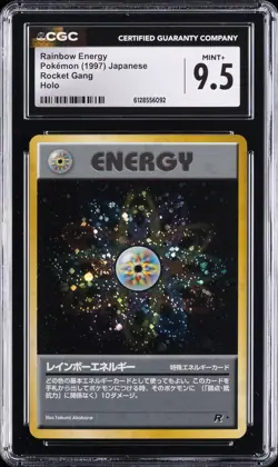 1997 POKEMON JAPANESE ROCKET GANG HOLO RAINBOW ENERGY CGC 9.5 - Image 1