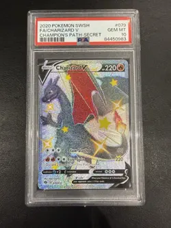 2020 Pokemon SWSH Full Art Shiny Charizard V PSA 10 Gem Champion's Path #79 - Image 1