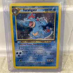 Feraligatr 1st Edition Holo Rare 5/111 - Pokemon WOTC Neo Genesis LP - Image 2