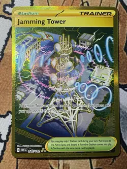 Pokemon TCG Jamming Tower 243/182 destined rivals hyper rare trainer - Image 1