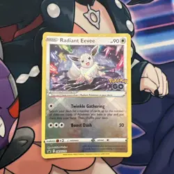 Pokemon TCG Radiant Eevee SWSH230 Promo Shiny Holo Rare Pokemon Go - Image 1