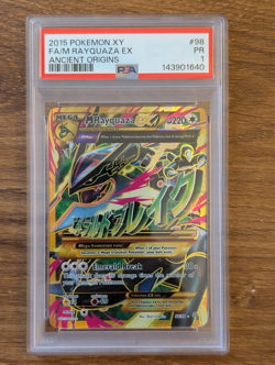 2015 Pokemon XY Ancient Origins PSA 1 M Rayquaza EX #98 Holo FA Mega Shiny - Image 1