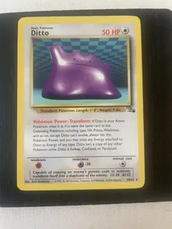 Pokemon Tcg Ditto 18/62 Fossil Non-holo Rare LP - Image 3