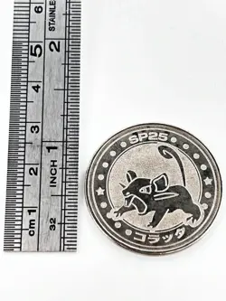 Rattata Pokemon Battle Coin Silver Japanese Very Rare Nintendo Collection - Image 2