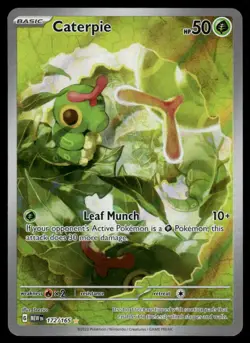 Pokemon Cards Caterpie 172/165 151 Illustration Rare NM - Image 1