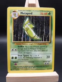 Pokemon Common Card : Metapod 54/102 (Base Set) - Image 1