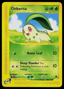 Pokemon Card - Chikorita Expedition Base Set 100/165 Common - Image 1