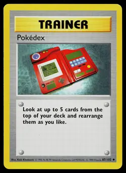 Pokemon Card - Pokedex Base Set (Shadowless) 87/102 Uncommon - Image 1