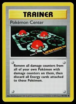 Pokemon Card Base Set Shadowless Pokemon Center 85/102 Unlimited Uncommon - Image 1