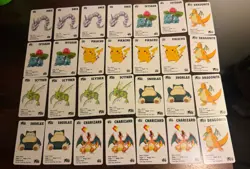 1998 KFC Pokemon Mini Cards Set Lot - COMPLETE RARE - CharizardPikachu Dragonite - Image 1