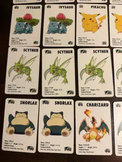 1998 KFC Pokemon Mini Cards Set Lot - COMPLETE RARE - CharizardPikachu Dragonite - Image 3