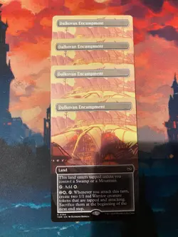 MTG Tarkir Dragonstorm Dalkovan Encampment Borderless x 4 - Image 1