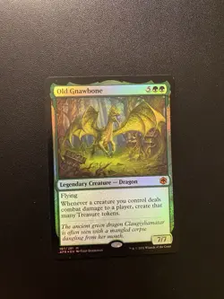 Mtg Old Gnawbone FOIL Mythic AFR#197 NM English Forgotten Realms Dragon - Image 1