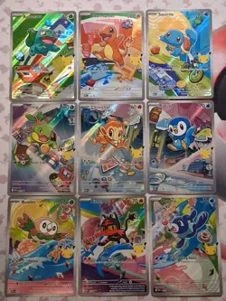Pokemon First Partner Illustration Promo Set 9 Cards Complete - Image 1