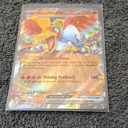 Pokemon Ethan's Ho-Oh EX 039/182 DR1N Full Art Holo Card 230 HP 160 Attack Fire - Image 2