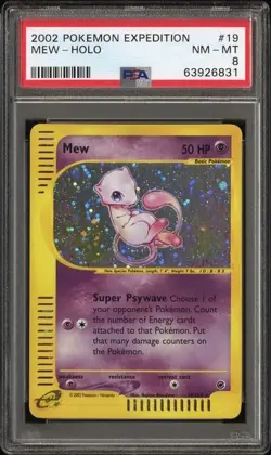 PSA 8 - Pokemon MEW - Expedition Base Set Holo - 19/165 - Image 1