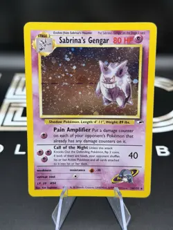 2000 Pokemon Gym Heroes Sabrina's Gengar 14/132 Holo Foil Rare WOTC Unlimited - Image 1