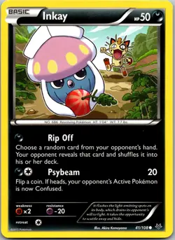 Inkay 41/108 - XY - Roaring Skies Common Pokemon TCG NM - Image 1