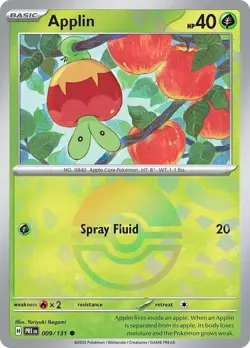 Applin (Poke Ball Pattern) 009/131 - SV: Prismatic Evolutions Common Pokemon TCG - Image 1