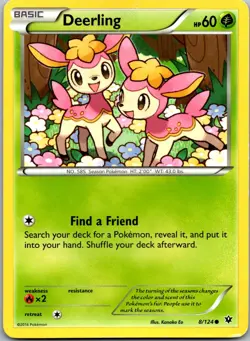 Deerling 8/124 - XY - Fates Collide Pokemon Common LP - Image 1