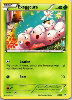 Exeggcute 1/108 - XY - Roaring Skies Common Pokemon TCG NM - Image 1
