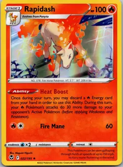 Rapidash 022/195 - Deck Exclusives Pokemon TCG NM Normal - Image 1